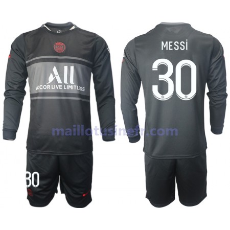 Maillot de Foot Paris Saint-Germain Lionel Messi 30 Troisième 2021-22 Manches Longues - Enfant Maillot de Foot Paris Saint-Germain Lionel Messi 30 Troisième 2021-22 Manches Longues - Enfant